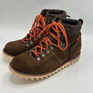 Poker x Rocky Original Hiker Boots, Brown Roughout Leather, Men’s size 10.5